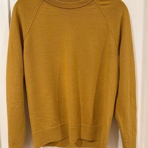 Banana Republic Italian Merino Wool Sweater, Men's M, Mustard Yellow